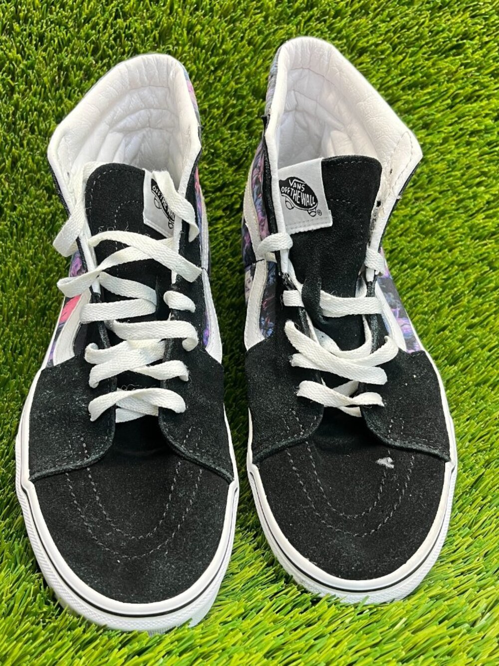 Vans Sk8-Hi Mens Size 8 Black White Athletic Skateboarding Shoes Sneakers - Picture 6 of 11
